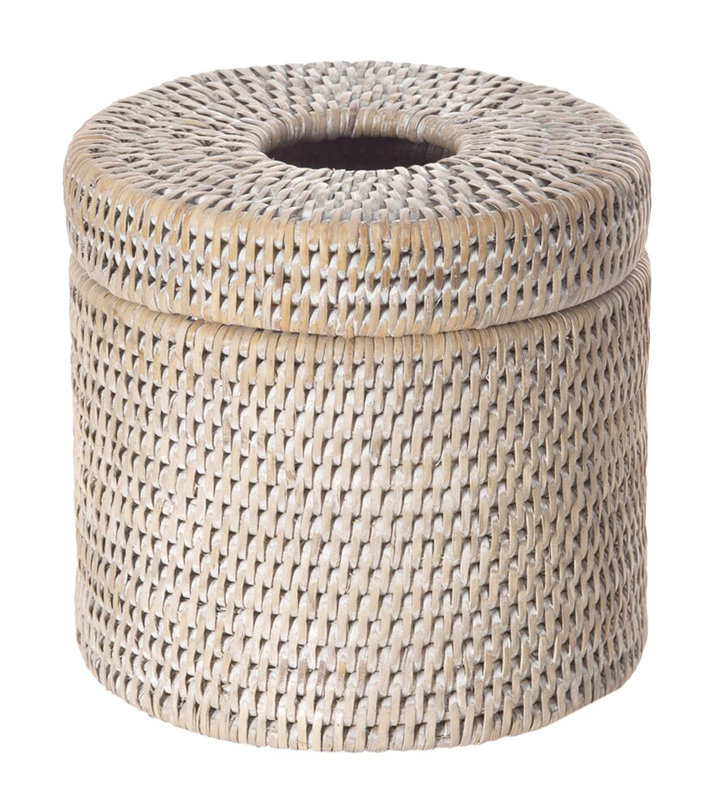 Mistana™ Telford Freestanding Handwoven Rattan Toilet Paper Roll Cover